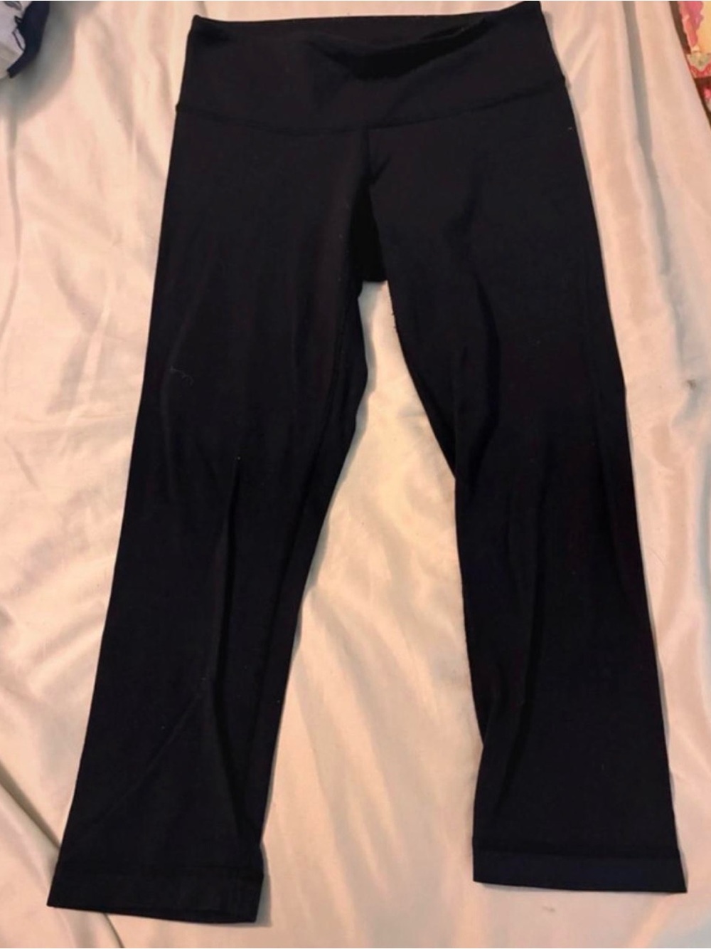 lululemon Wunder Under Crop Black Leggings Size 6